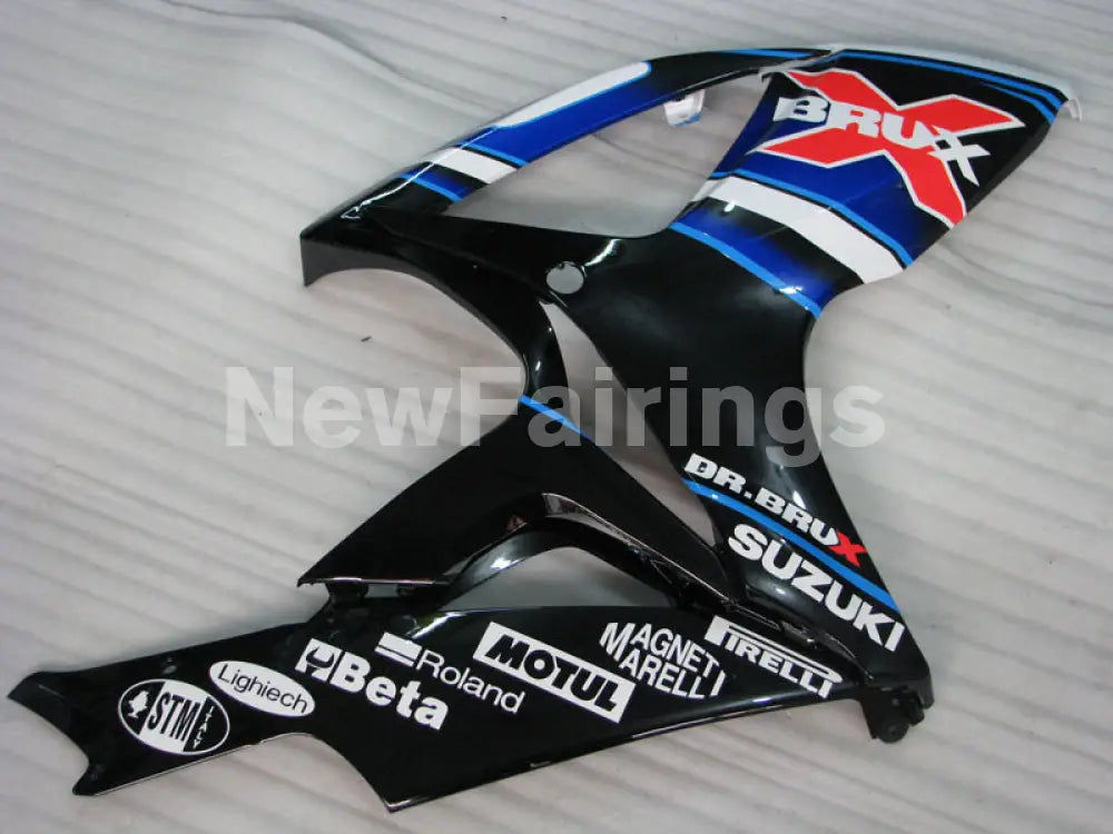 Number 76 White and Blue Red Dark Dog - GSX-R750 06-07 Fairing Kit