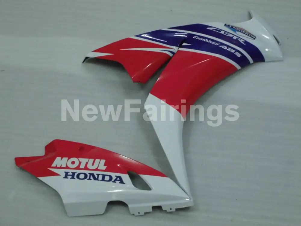 Number 8 White and Red Blue MOTUL - CBR1000RR 12-16 Fairing Kit
