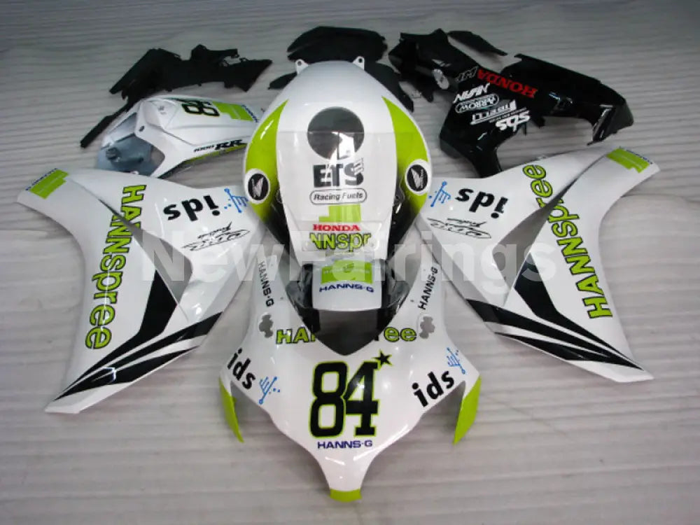 Number 84 White and Green HANN Spree - CBR1000RR 08-11 Fairing Kit