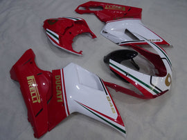 Number 9 Red and White Black PIRELLI - Ducati 848 07-11 Fairing Kit