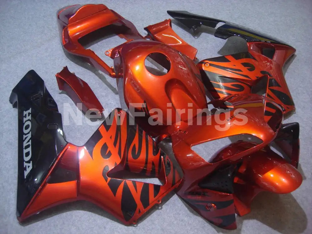 Orange and Black Fire - CBR600RR 03-04 Fairing Kit