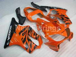 Orange and Black Flame - CBR600 F4i 01-03 Fairing Kit