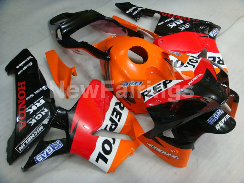 Orange and Black Repsol - CBR600RR 03-04 Fairing Kit