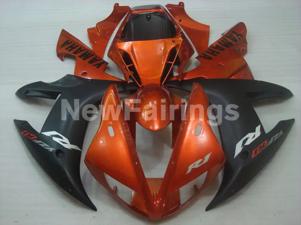Orange and Matte Black Factory Style - YZF-R1 02-03 Fairing Kit