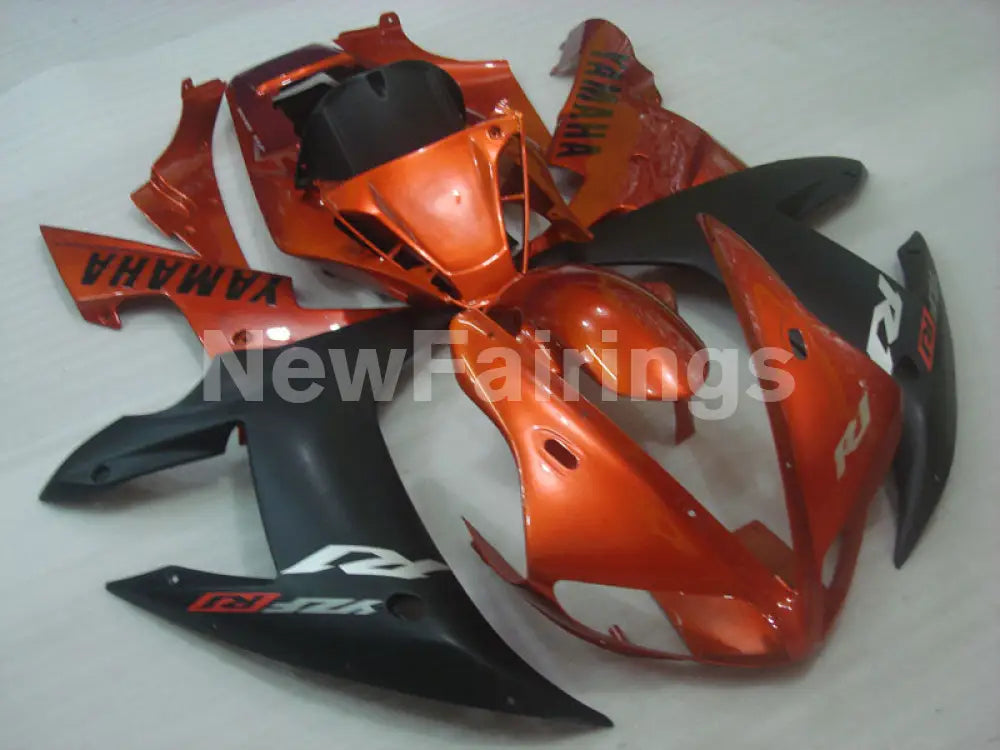 Orange and Matte Black Factory Style - YZF-R1 02-03 Fairing Kit