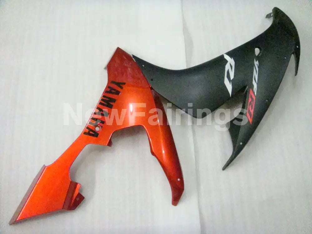 Orange and Matte Black Factory Style - YZF-R1 04-06 Fairing Kit