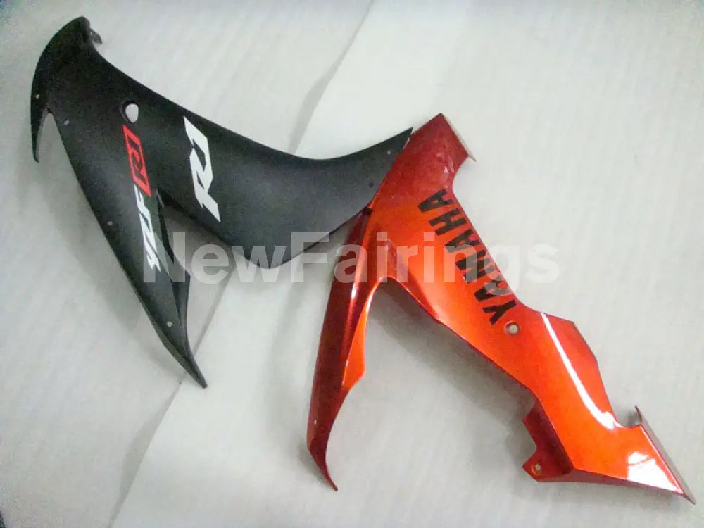 Orange and Matte Black Factory Style - YZF-R1 04-06 Fairing Kit