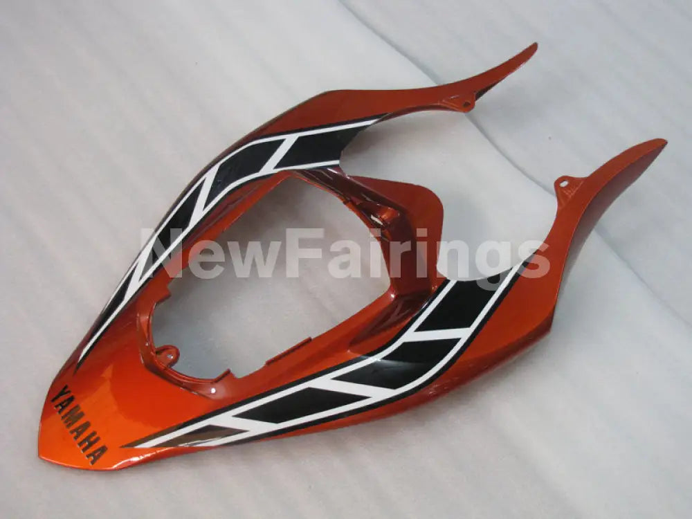 Orange and White Black Factory Style - YZF-R1 04-06 Fairing Kit