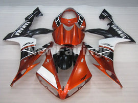 Orange and White Black Factory Style - YZF-R1 04-06 Fairing Kit