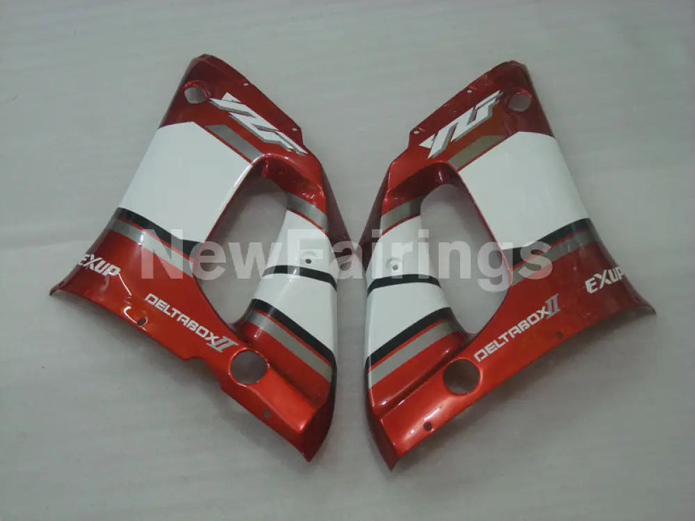 Orange and White Matte Black Factory Style - YZF-R6 98-02 Fairing Kit