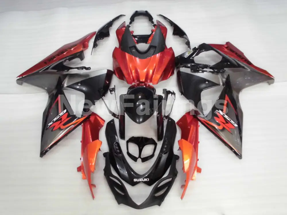 Orange and Black Grey Factory Style - GSX-R1000 09-16 Fairing Kit