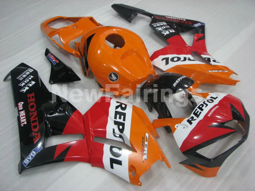 Orange Red and Black Repsol - CBR600RR 13-23 Fairing Kit