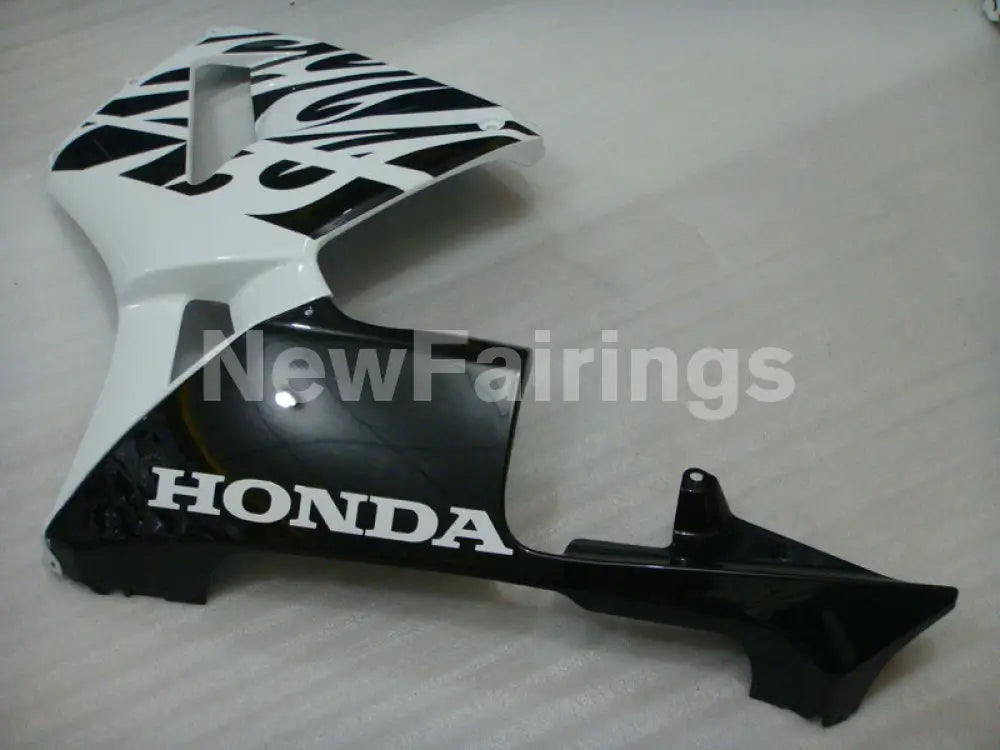 Pearl White and Black Fire - CBR600RR 03-04 Fairing Kit