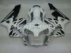 Pearl White and Black Fire - CBR600RR 03-04 Fairing Kit