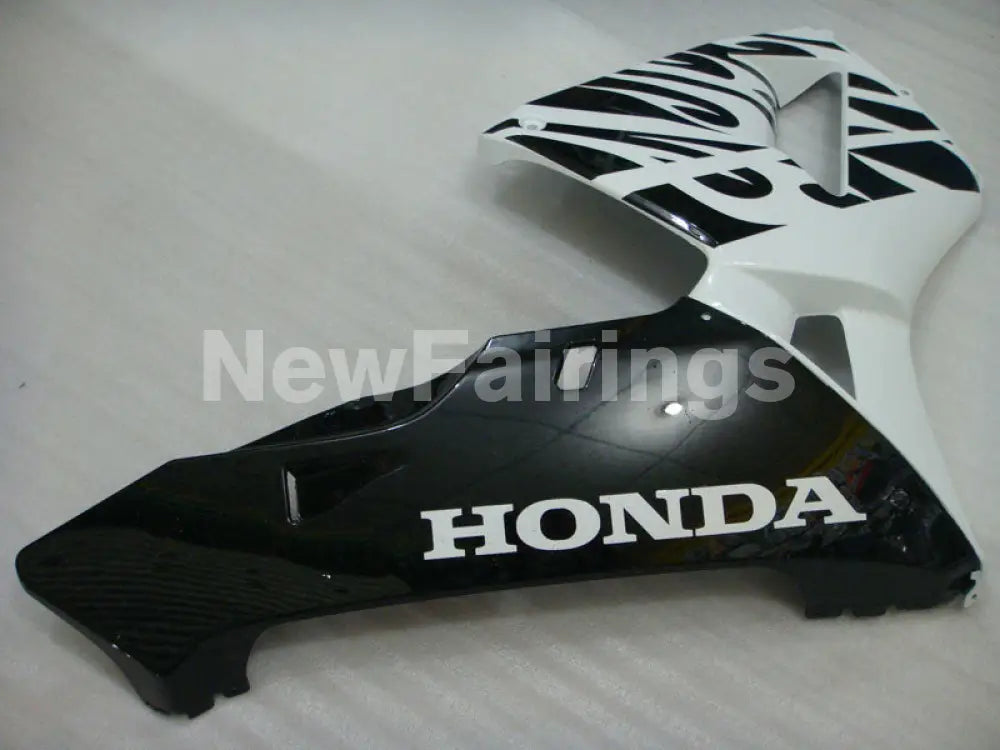 Pearl White and Black Fire - CBR600RR 03-04 Fairing Kit