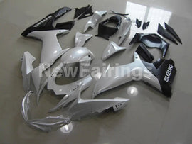 Pearl White and Matte Black Factory Style - GSX-R600 11-24 Fairing Kit