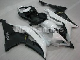 Pearl White and Matte Black Factory Style - YZF-R6 08-16 Fairing Kit