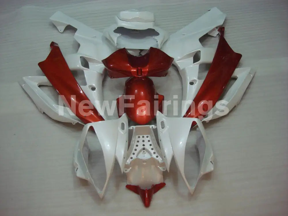 Pearl White and Orange No decals - YZF-R6 06-07 Fairing Kit