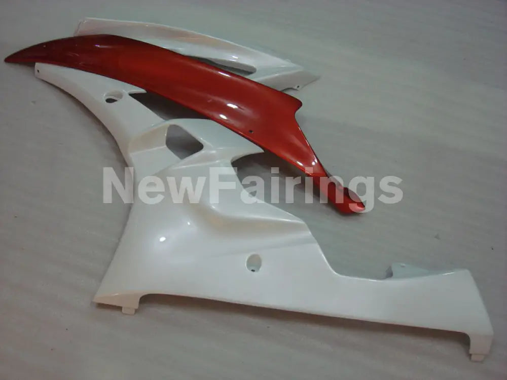 Pearl White and Orange No decals - YZF-R6 06-07 Fairing Kit