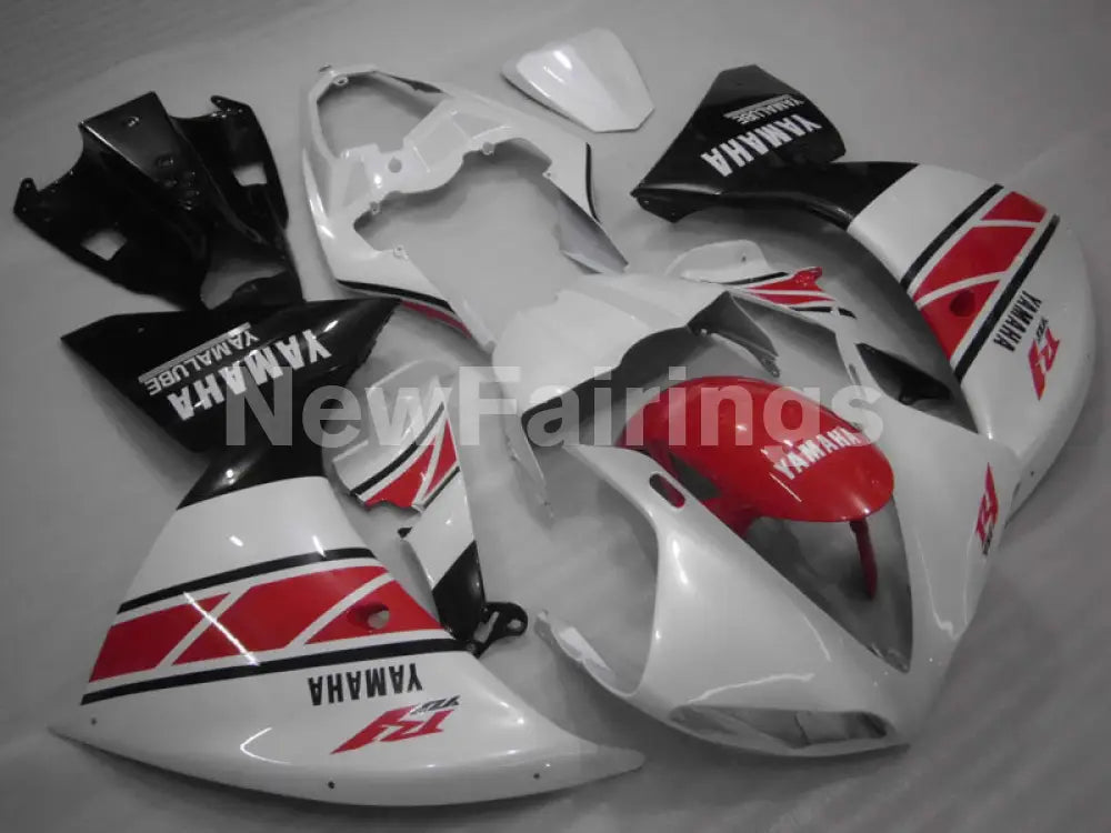 Pearl White and Red Black Factory Style - YZF-R1 12-14 Fairing Kit