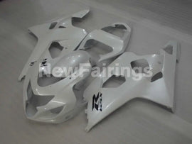 Pearl White with Black Decals Factory Style - GSX-R750 04-05 Fairing Kit