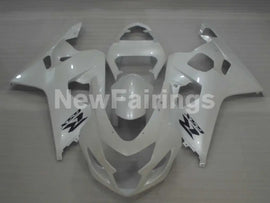 Pearl White with Black Decals Factory Style - GSX-R750 04-05 Fairing Kit