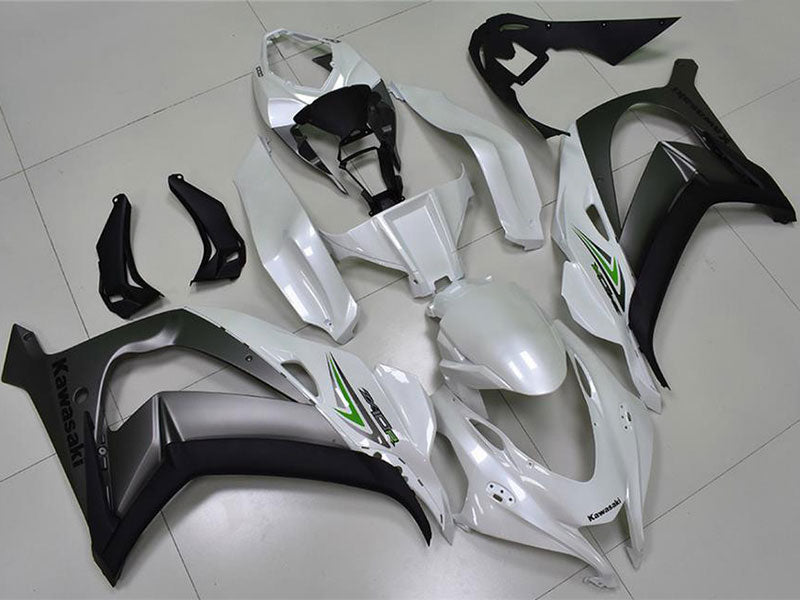 Pearl White and Black Factory Style - NINJA ZX-10R 16-20 Fairing Kit