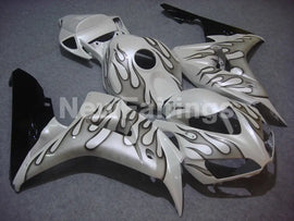 Pearl White and Black Grey Flame - CBR1000RR 06-07 Fairing Kit