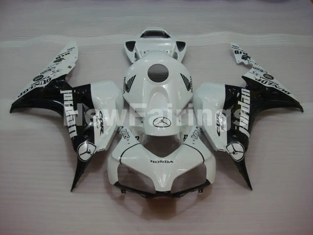 Pearl White and Black Jordan - CBR1000RR 06-07 Fairing Kit