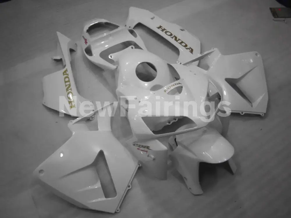 Pearl White with gold decal Factory Style - CBR600RR 05-06 Fairing Kit