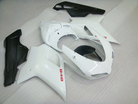 Pearl White and Matte Black Factory Style - Ducati 848 07-11 Fairing Kit