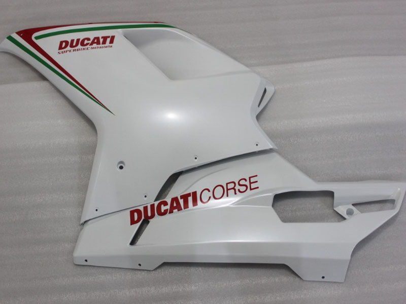 Pearl White and Red Factory Style - Ducati 848/1098/1198 07-11 Fairing Kit