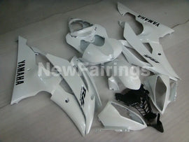 Pearl White with Black Stickers Factory Style - YZF-R6 08-16 Fairing Kit