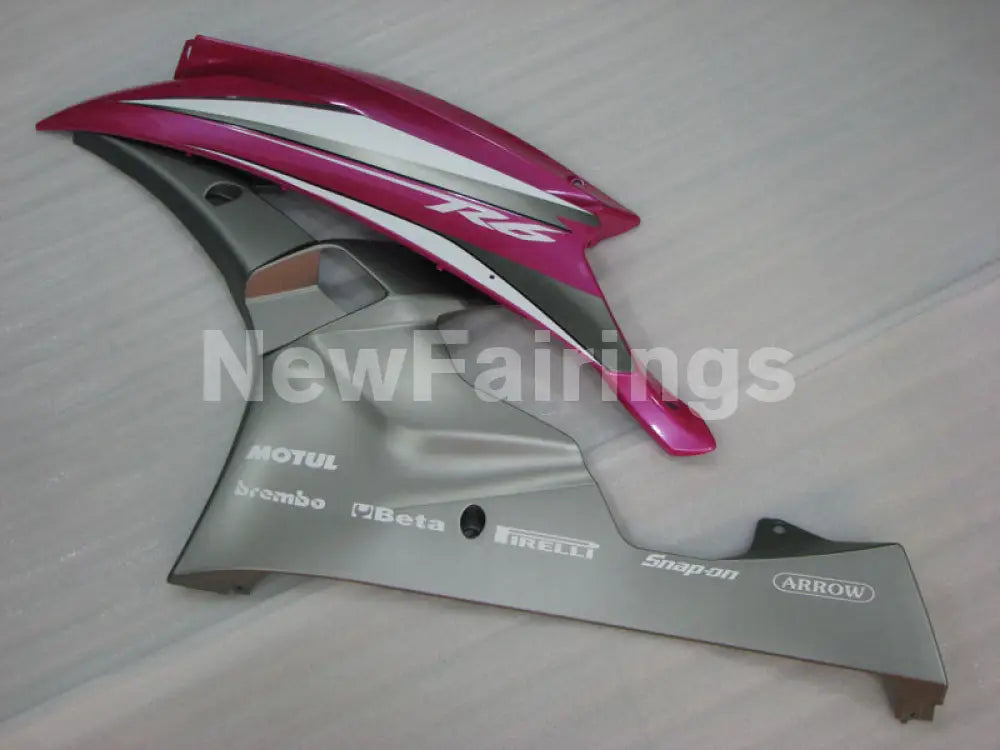 Pink and Grey Factory Style - YZF-R6 06-07 Fairing Kit