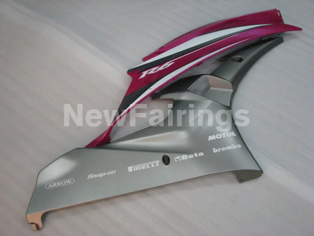 Pink and Grey Factory Style - YZF-R6 06-07 Fairing Kit