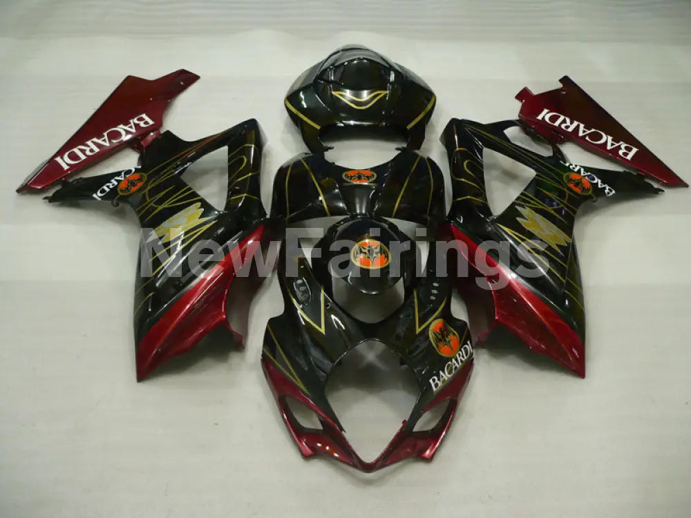 Red and Black BACARDI - GSX-R1000 07-08 Fairing Kit