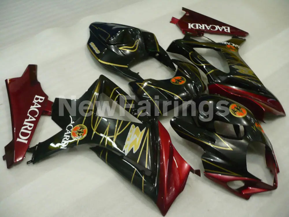 Red and Black BACARDI - GSX-R1000 07-08 Fairing Kit