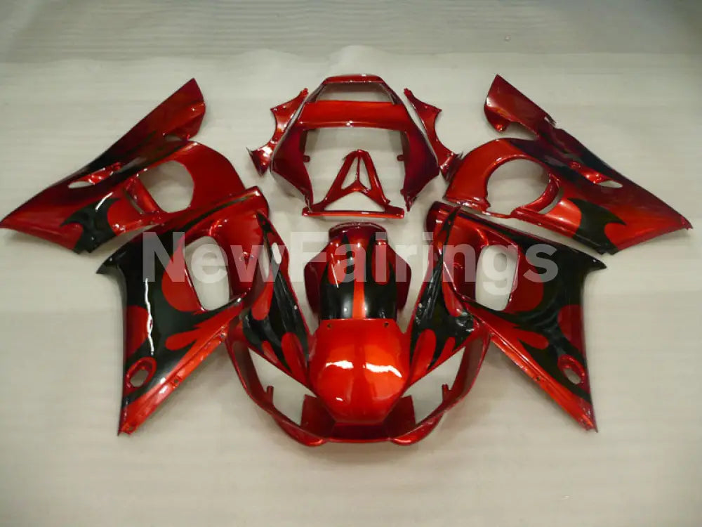Red and Black Factory Style - YZF-R6 98-02 Fairing Kit