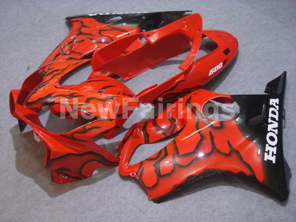 Red and Black Flame - CBR600 F4i 04-06 Fairing Kit