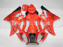 Cargar imagen en el visor de la galería, Red and Black Flame- YZF-R6 06-07 Fairing Kit