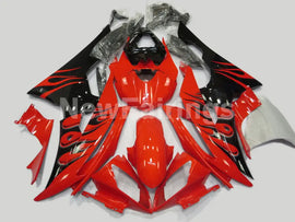 Red and Black Flame - YZF-R6 08-16 Fairing Kit