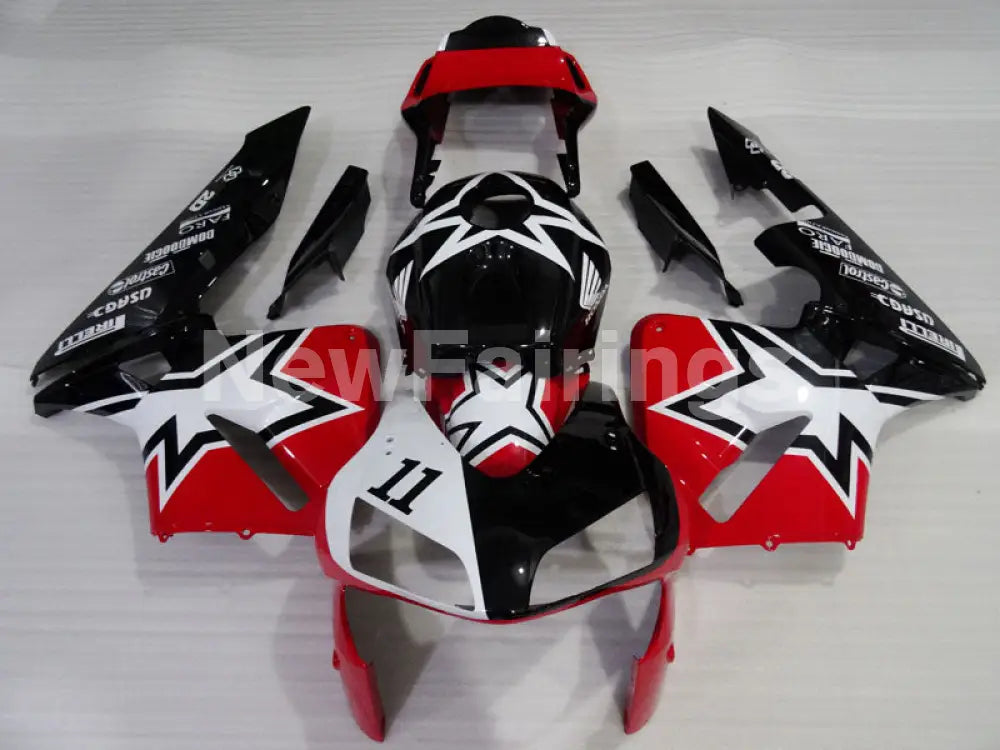 Red and Black Star - CBR600RR 03-04 Fairing Kit