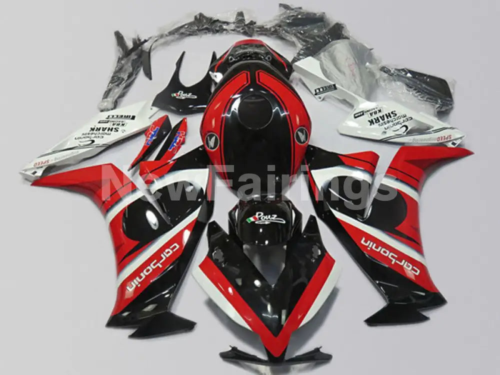 Red and Black White Factory Style - CBR1000RR 12-16 Fairing Kit