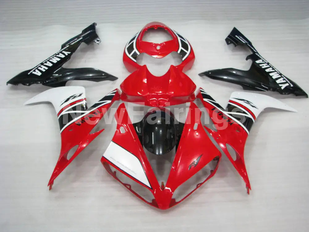 Red and Black White Factory Style - YZF-R1 04-06 Fairing Kit