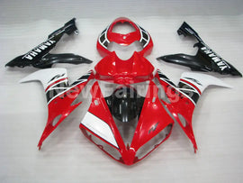 Red and Black White Factory Style - YZF-R1 04-06 Fairing Kit