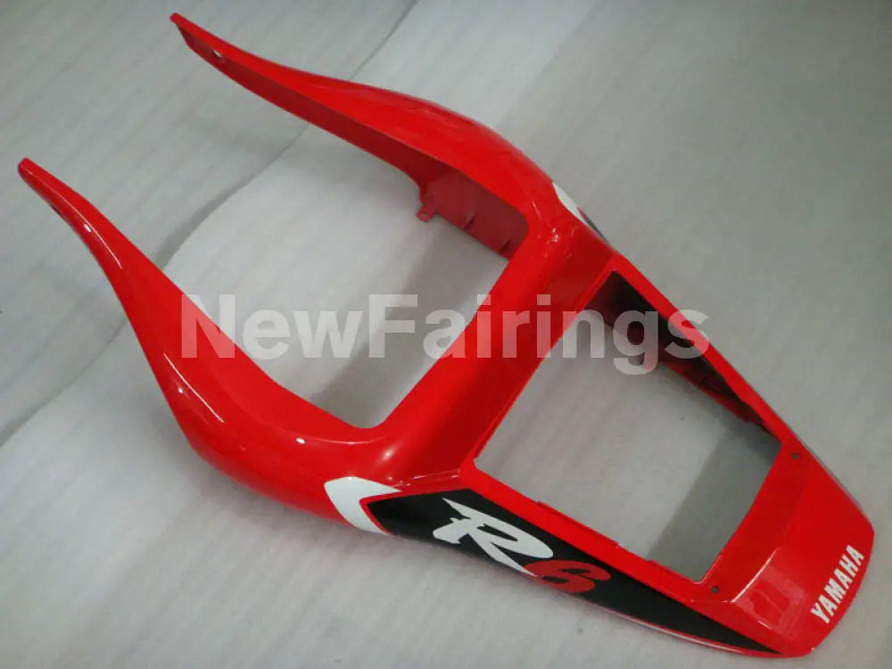 Red and Black White Factory Style - YZF-R6 98-02 Fairing Kit