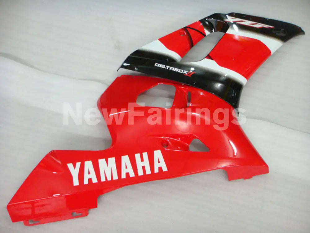 Red and Black White Factory Style - YZF-R6 98-02 Fairing Kit