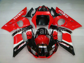 Red and Black White Factory Style - YZF-R6 98-02 Fairing Kit