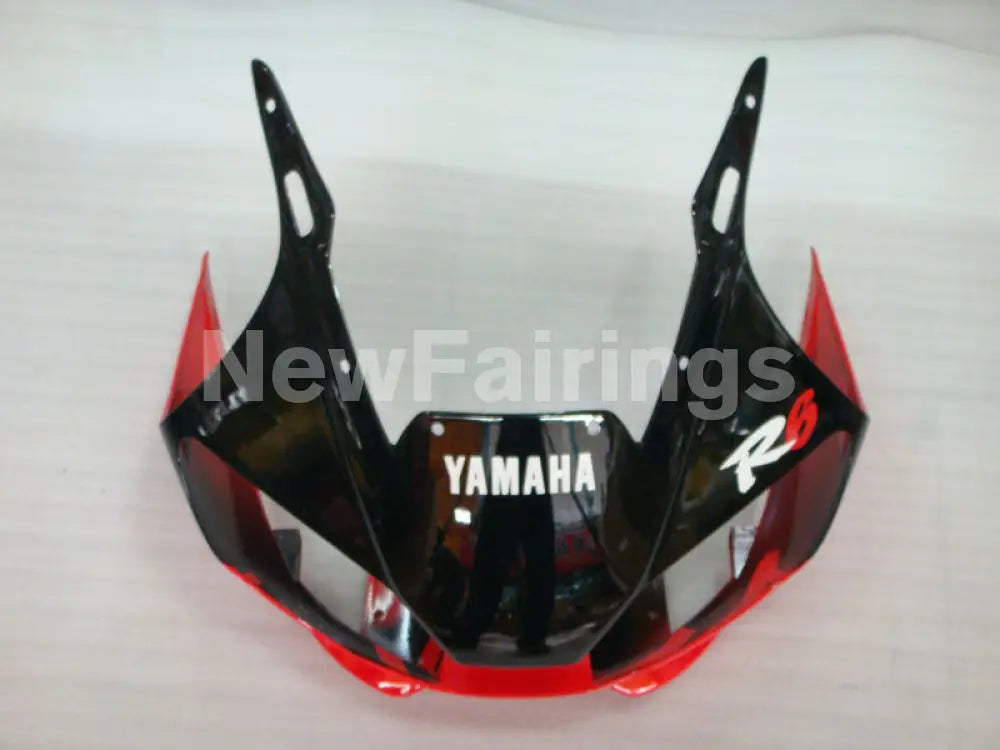 Red and Black White Factory Style - YZF-R6 98-02 Fairing Kit