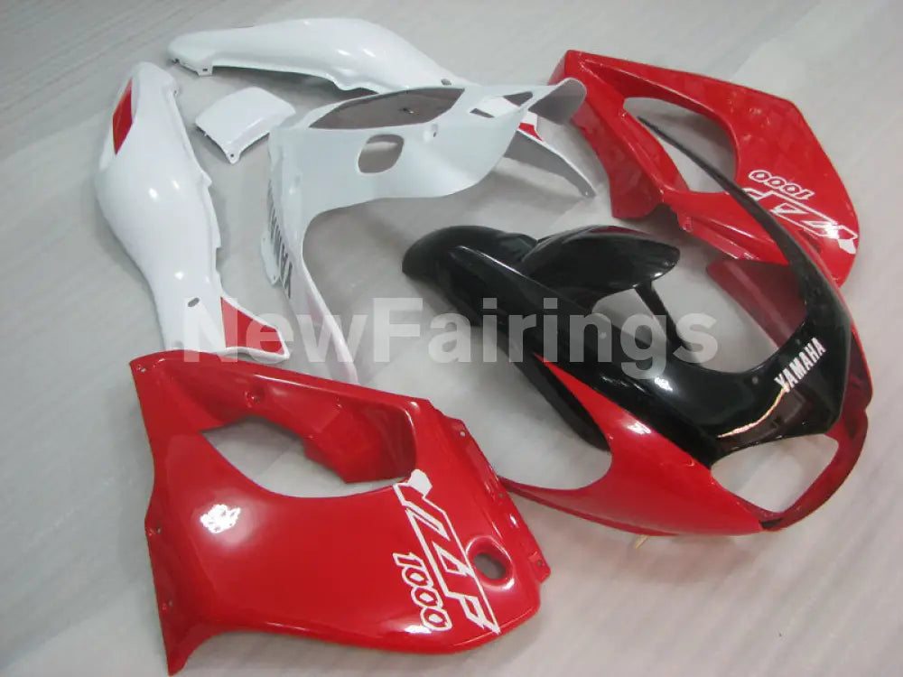 Red and Black White Factory Style - YZF1000R Thunderace 96-05 Fairing Kit